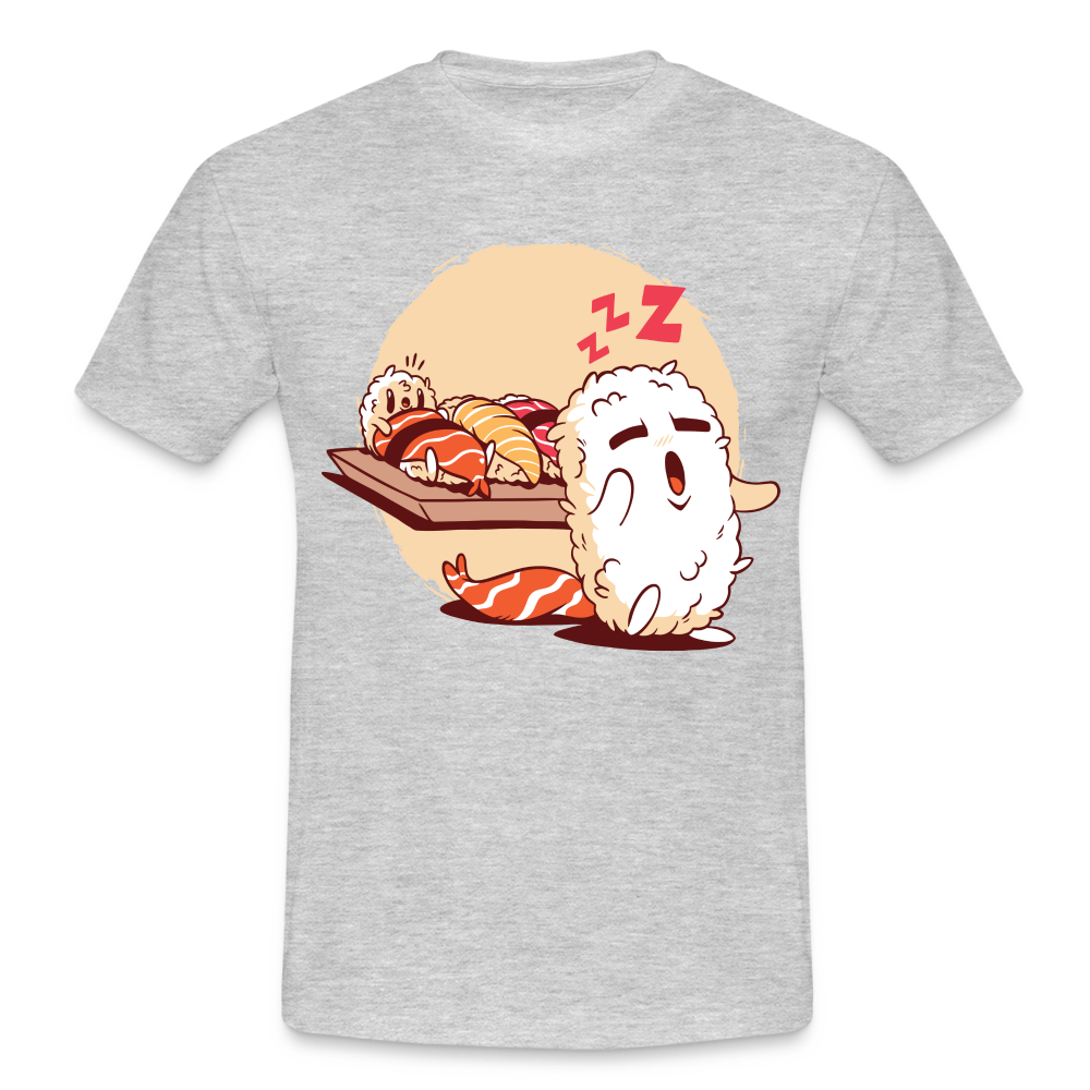Sushi schlafwandelt Lustiges Geschenk T-Shirt für Sushi Freunde - heather grey