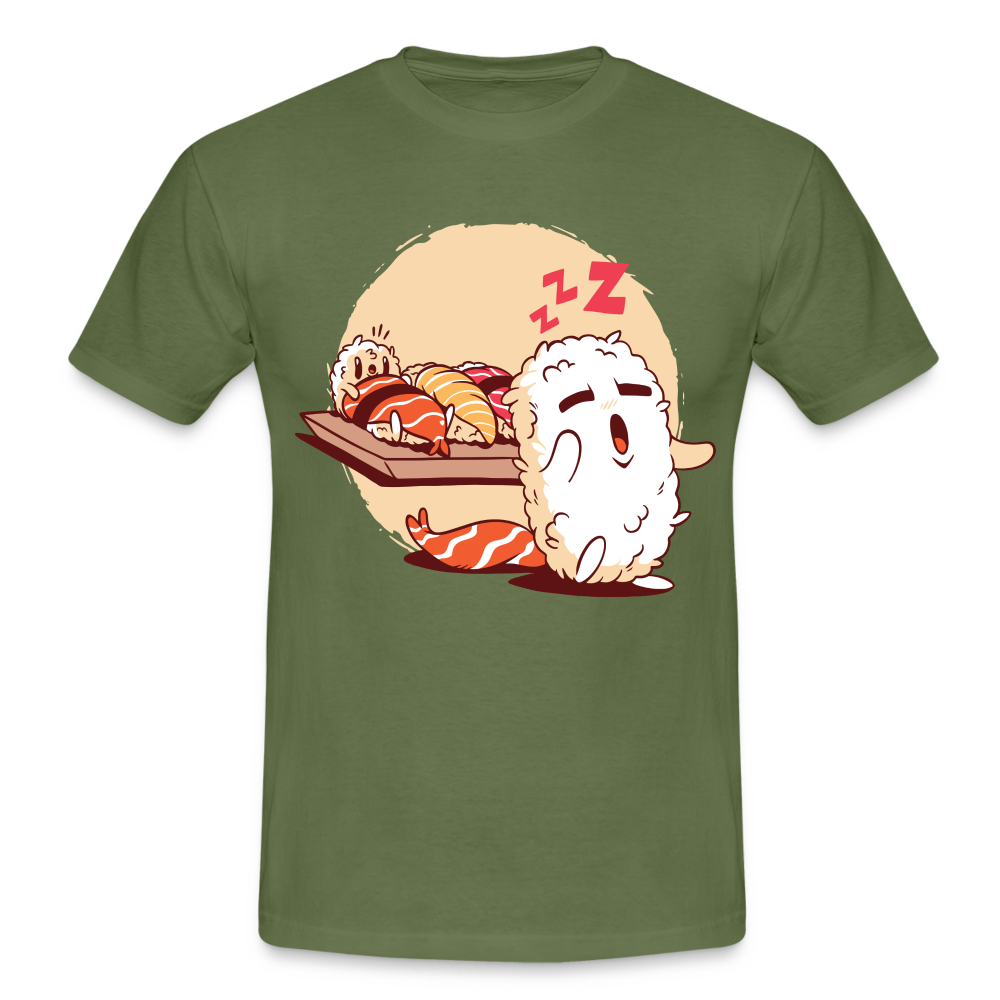 Sushi schlafwandelt Lustiges Geschenk T-Shirt für Sushi Freunde - military green