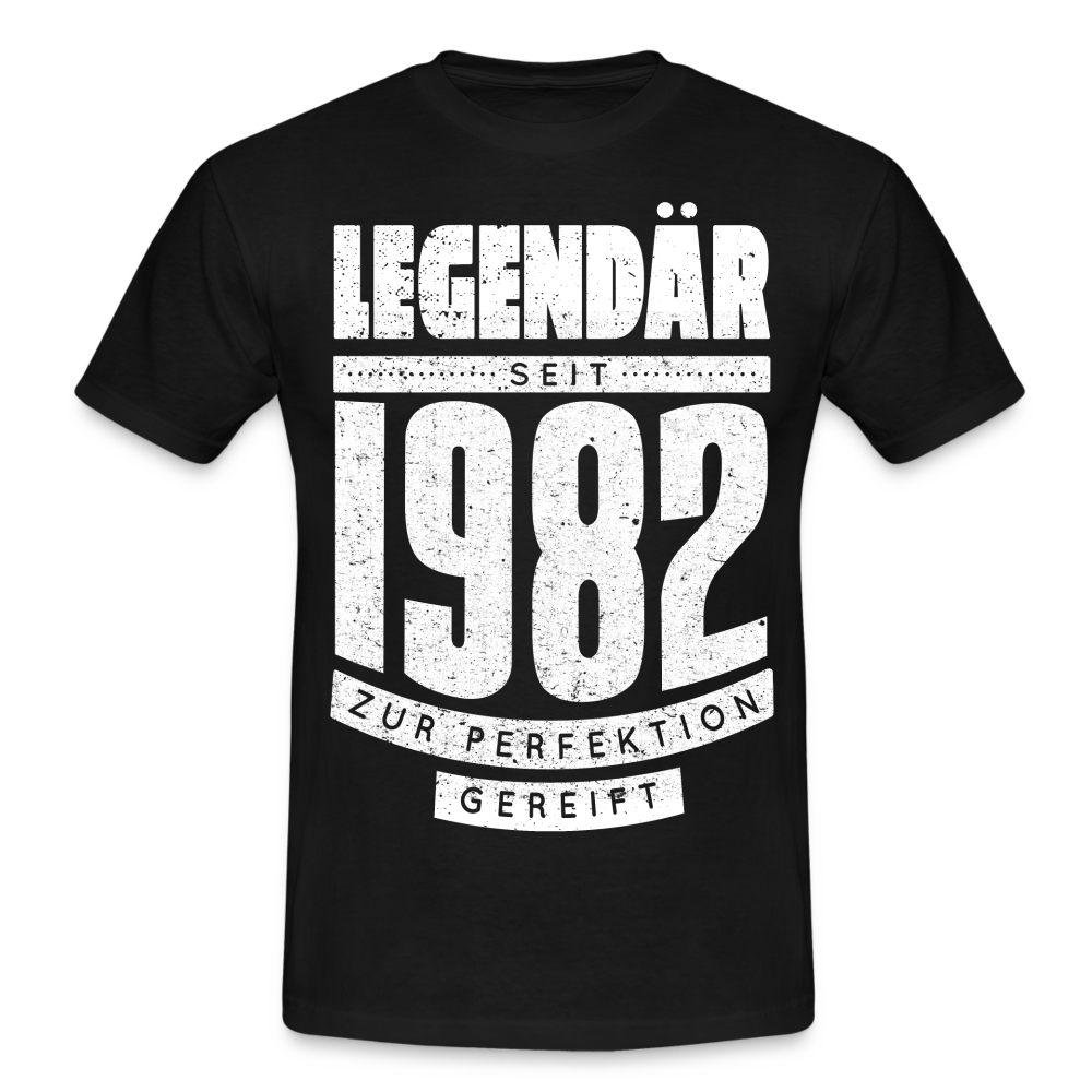 40. Geburtstag Geboren 1982 Zur Perfektion gereift Geschenk T-Shirt - black