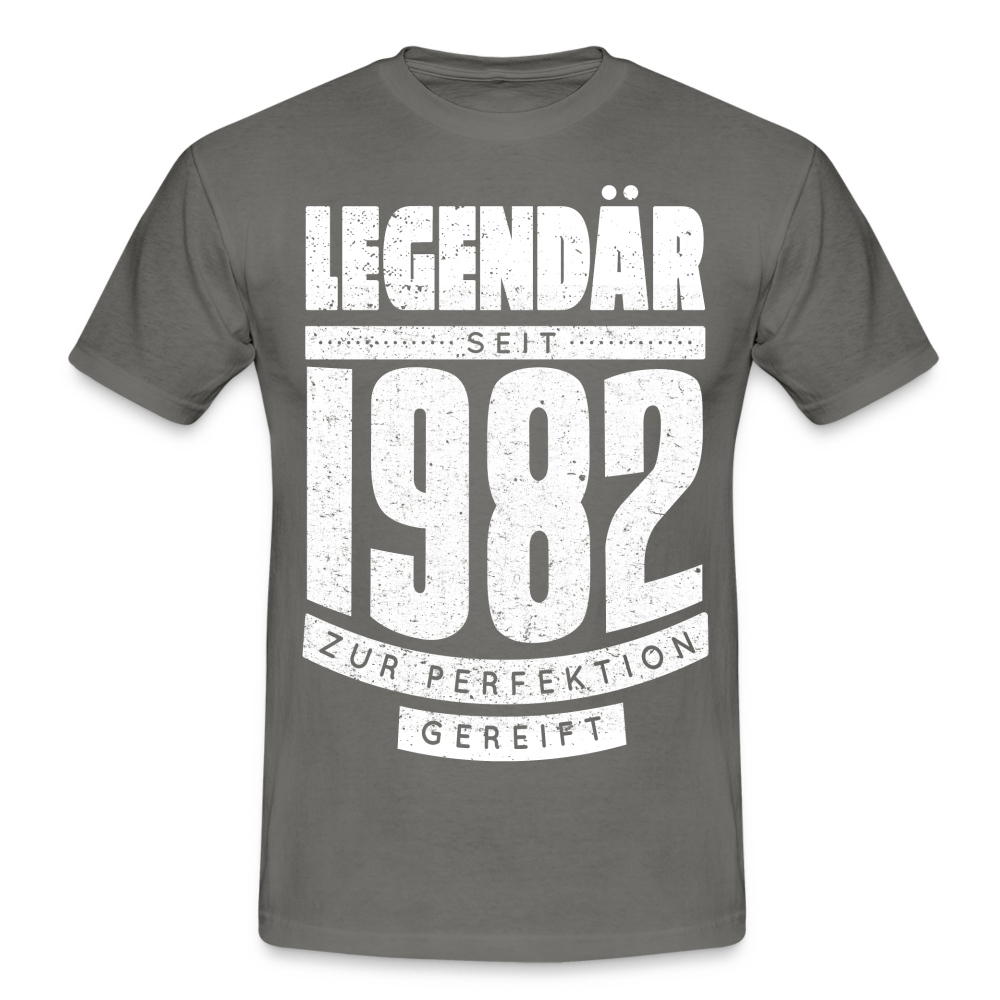 40. Geburtstag Geboren 1982 Zur Perfektion gereift Geschenk T-Shirt - graphite grey