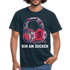 Gamer Shirt Headset bin am Zocken Geschenk Gaming T-Shirt - navy