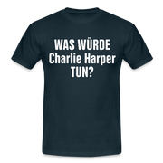 Was würde Charlie Harper tun - Lustiges T-Shirt - navy