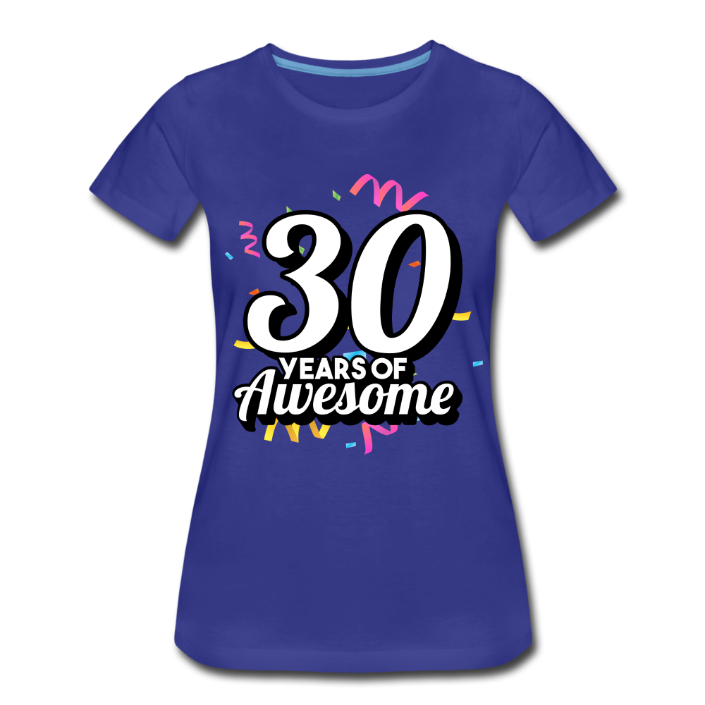 30. Mädels Geburtstag 30 Years of Awesome Geburtstags Geschenk Premium T-Shirt - royal blue