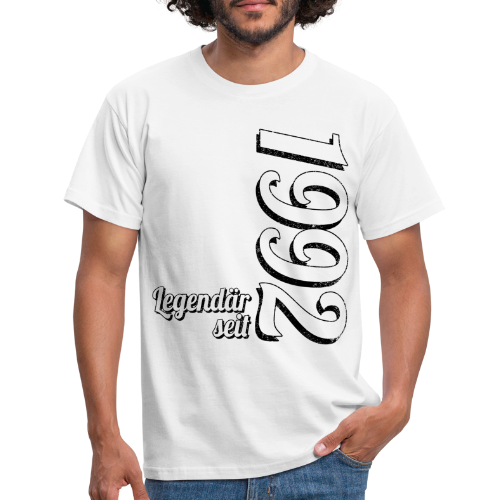 Geburtstags Geschenk Shirt Legendär seit 1992 T-Shirt - white