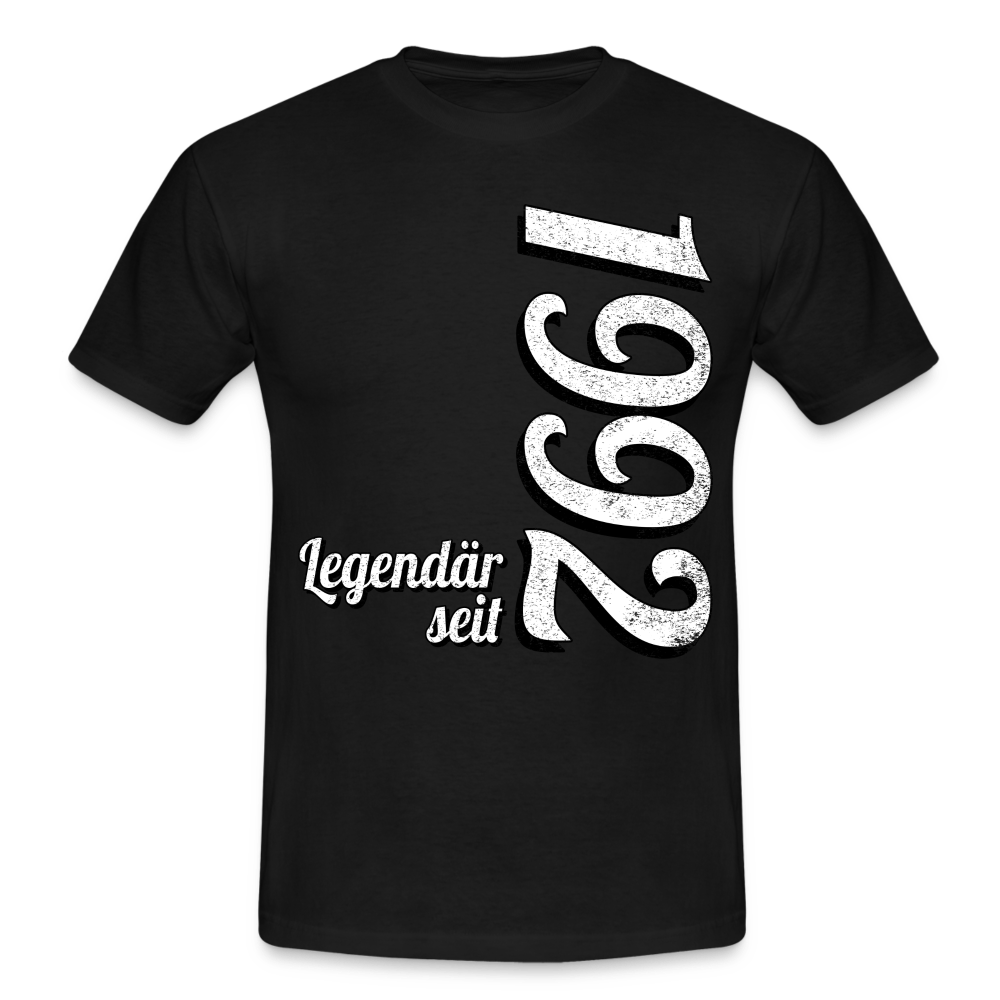 Geburtstags Geschenk Shirt Legendär seit 1992 T-Shirt - black