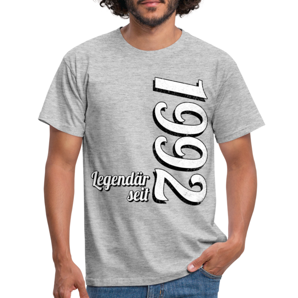 Geburtstags Geschenk Shirt Legendär seit 1992 T-Shirt - heather grey