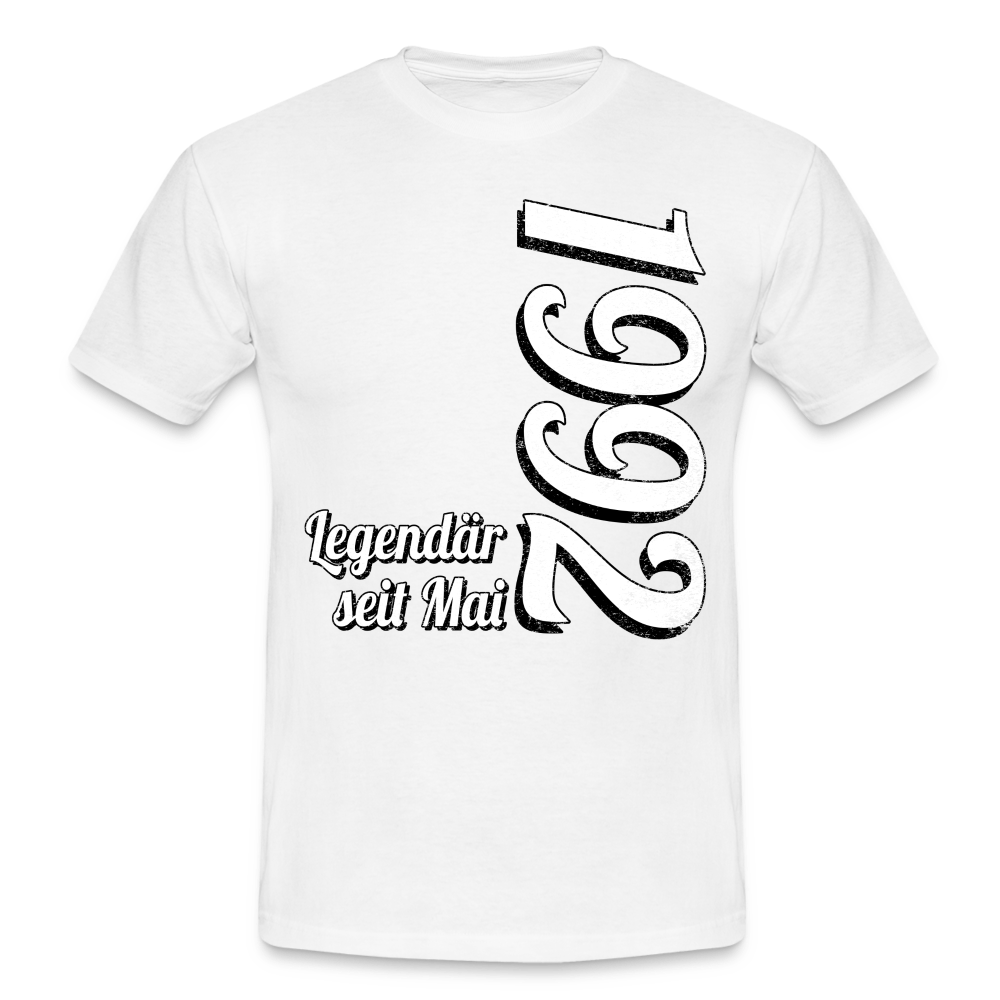 Geburtstags Geschenk Shirt Legendär seit Mai 1992 T-Shirt - white