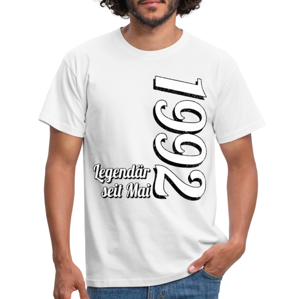 Geburtstags Geschenk Shirt Legendär seit Mai 1992 T-Shirt - white