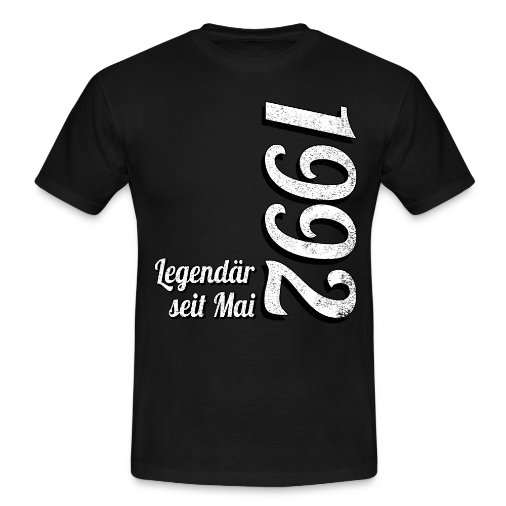 Geburtstags Geschenk Shirt Legendär seit Mai 1992 T-Shirt - black