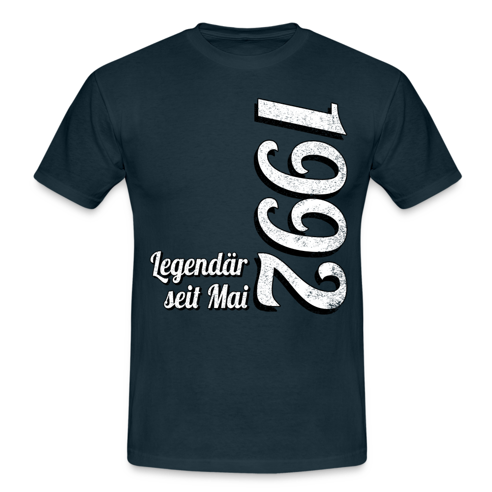Geburtstags Geschenk Shirt Legendär seit Mai 1992 T-Shirt - navy