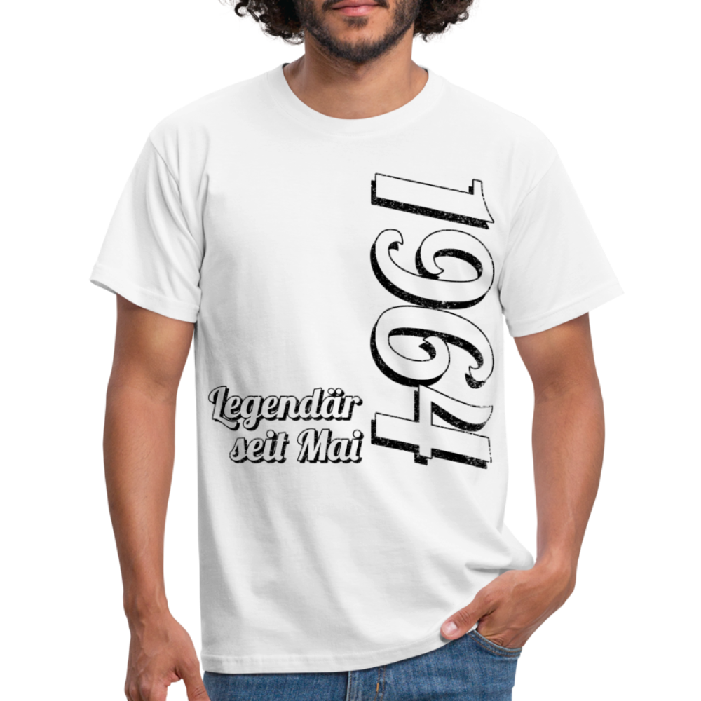Geburtstags Geschenk Shirt Legendär seit Mai 1964 T-Shirt - white