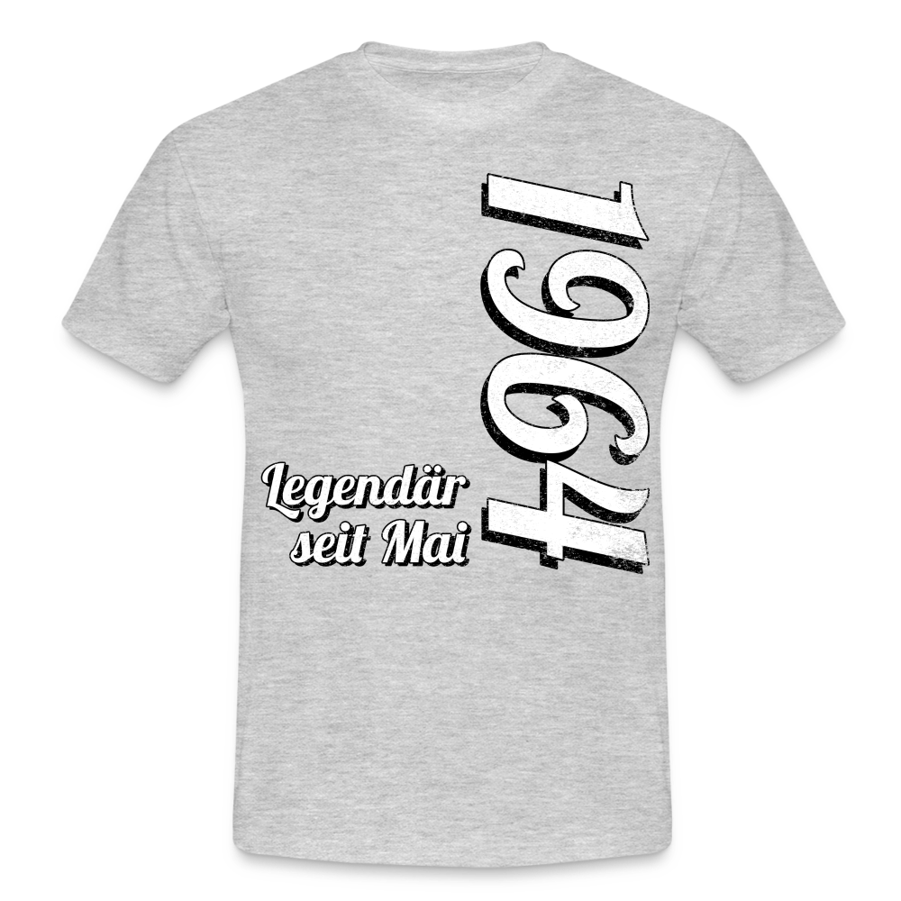 Geburtstags Geschenk Shirt Legendär seit Mai 1964 T-Shirt - heather grey