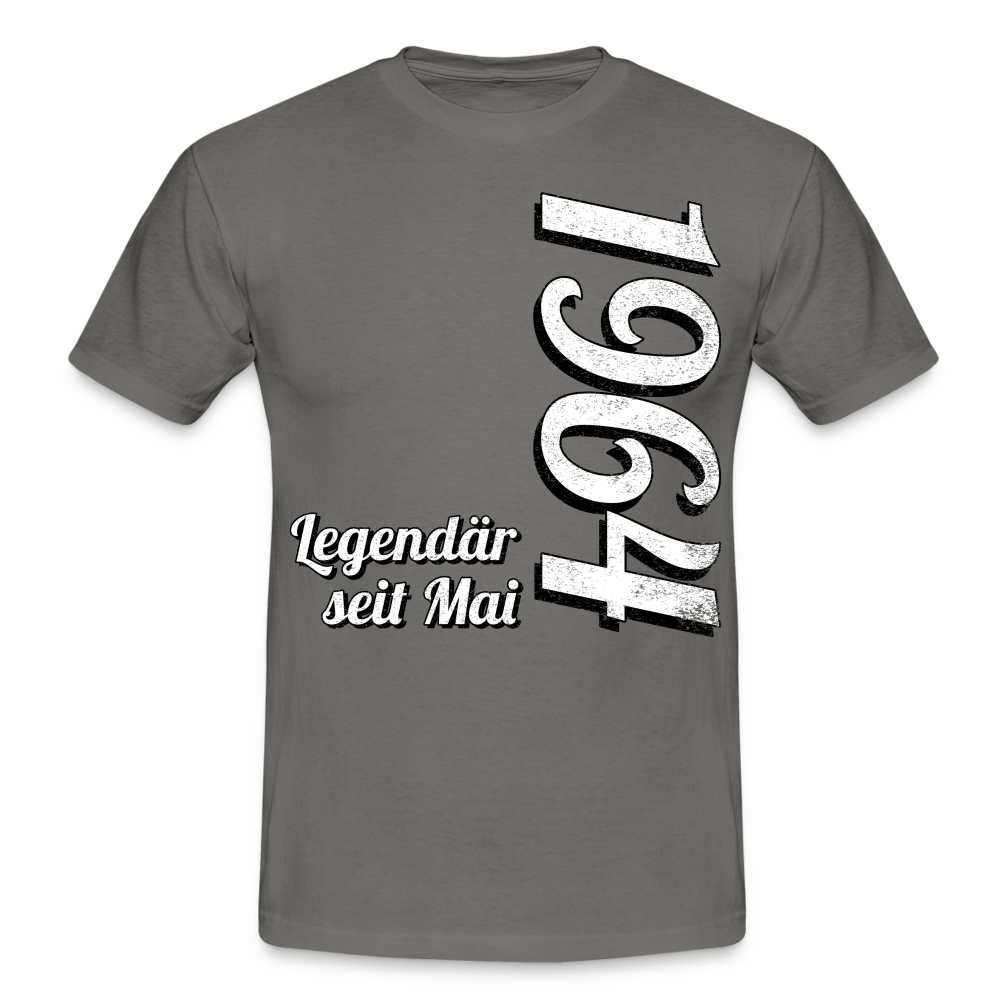 Geburtstags Geschenk Shirt Legendär seit Mai 1964 T-Shirt - graphite grey