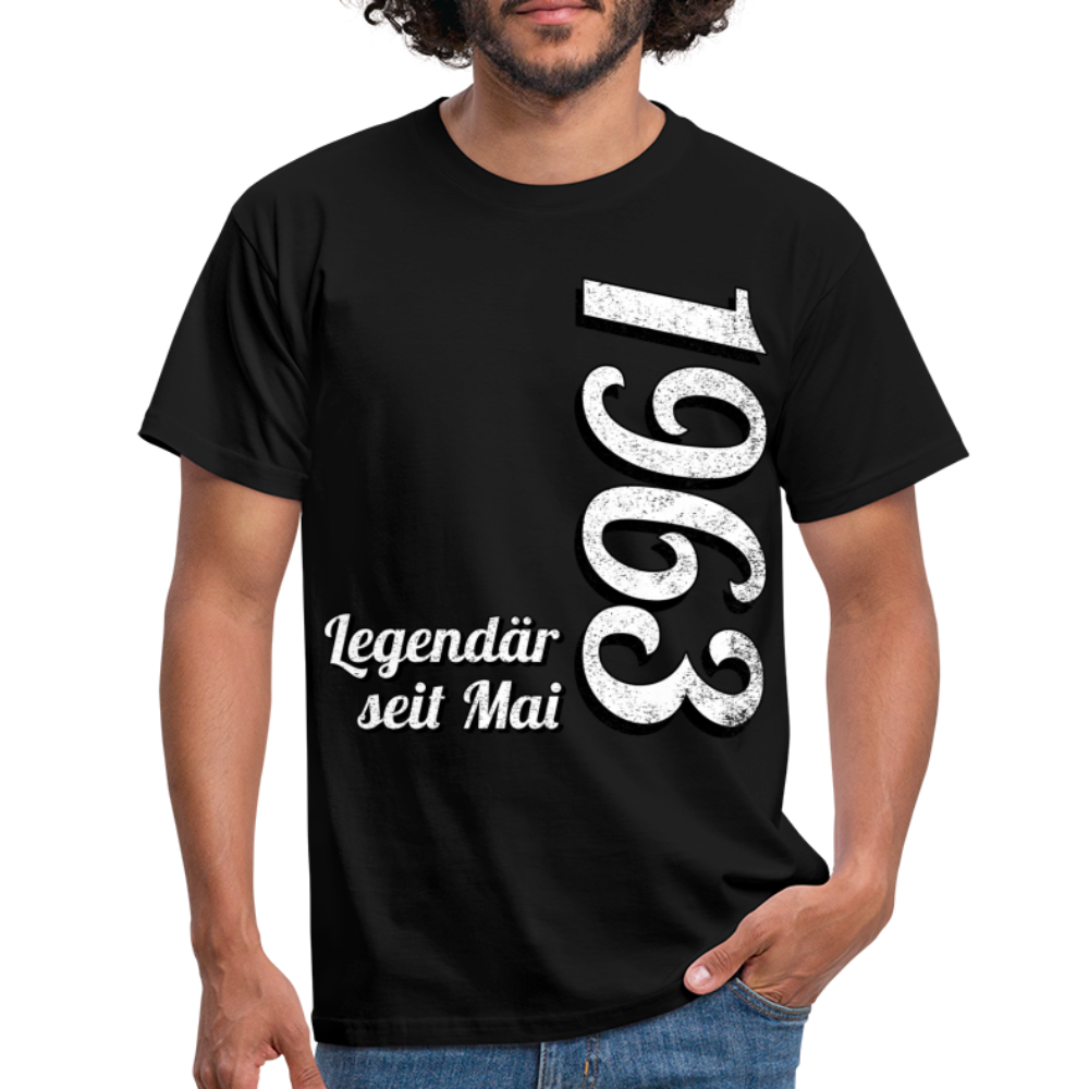 Geburtstags Geschenk Shirt Legendär seit Mai 1963 T-Shirt - black