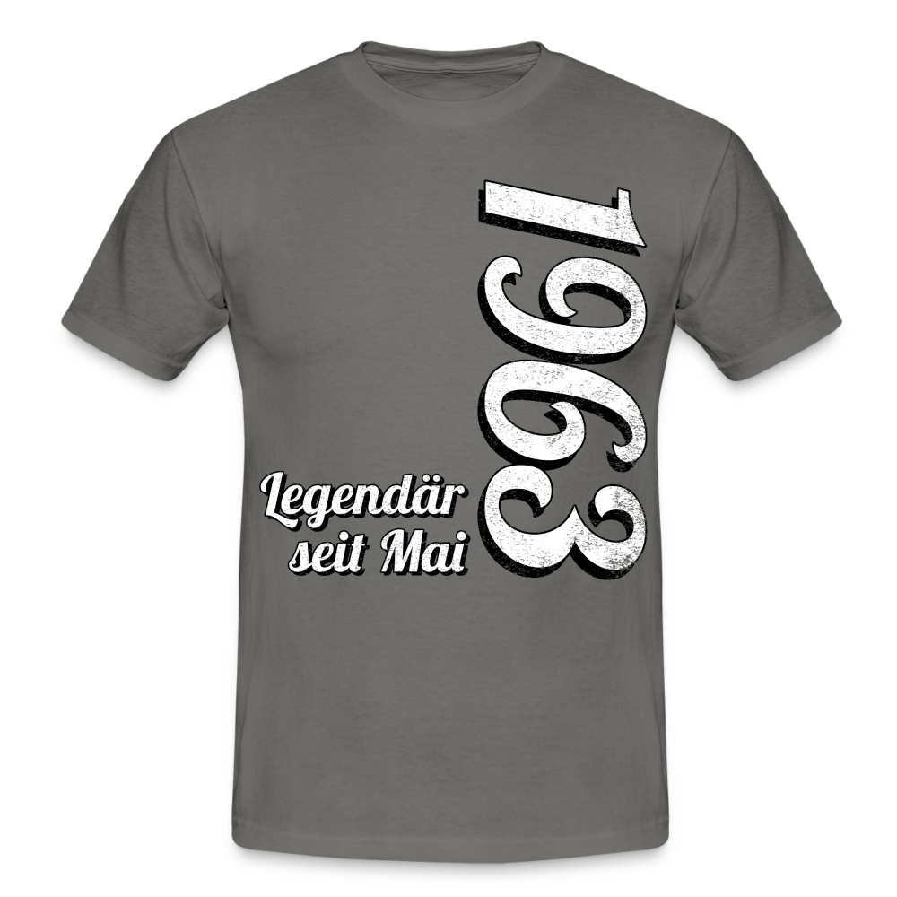 Geburtstags Geschenk Shirt Legendär seit Mai 1963 T-Shirt - graphite grey