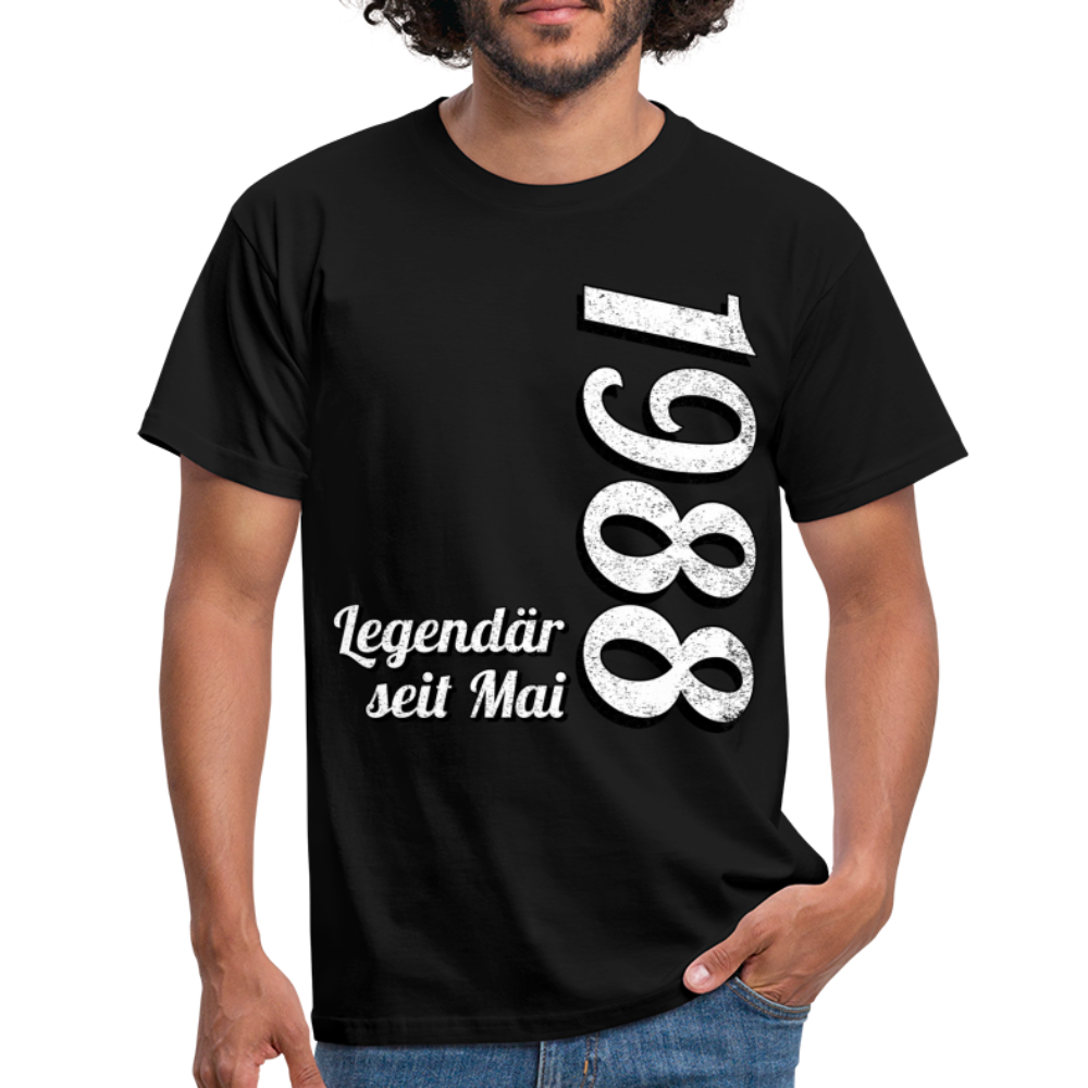 Geburtstags Geschenk Shirt Legendär seit Mai 1988 T-Shirt - black