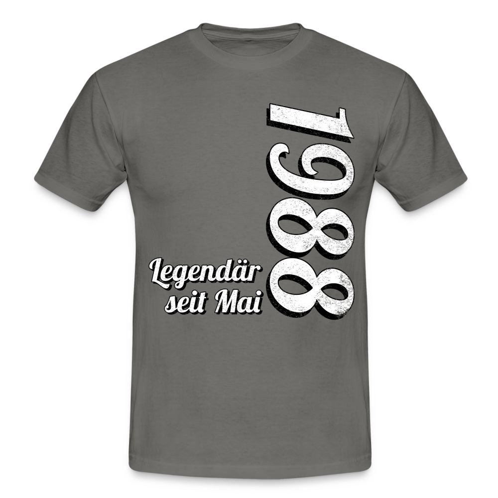 Geburtstags Geschenk Shirt Legendär seit Mai 1988 T-Shirt - graphite grey