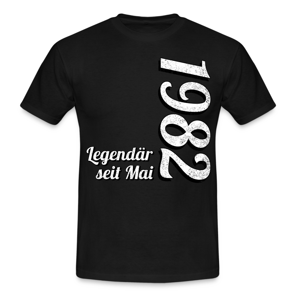 Geburtstags Geschenk Shirt Legendär seit Mai 1982 T-Shirt - black