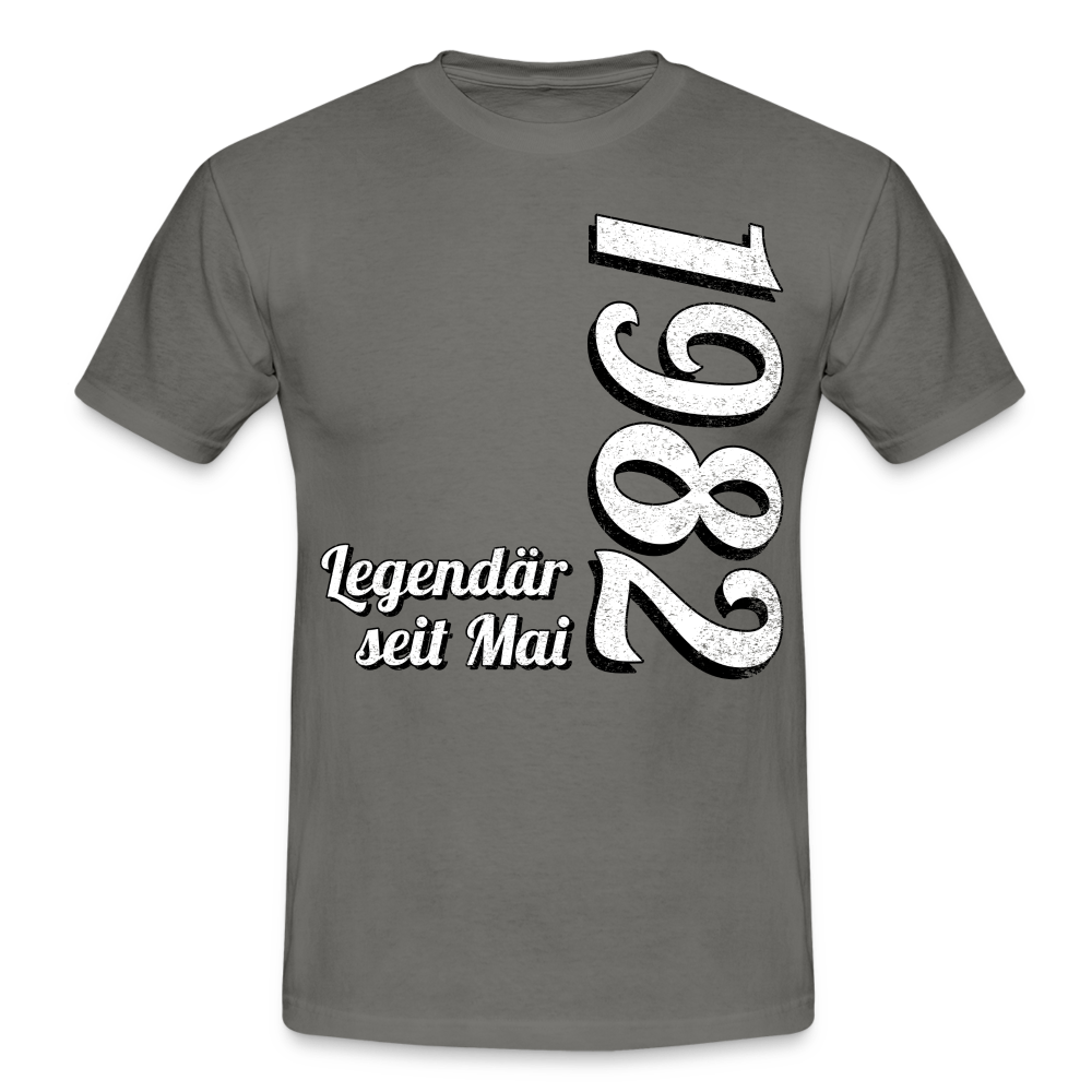 Geburtstags Geschenk Shirt Legendär seit Mai 1982 T-Shirt - graphite grey