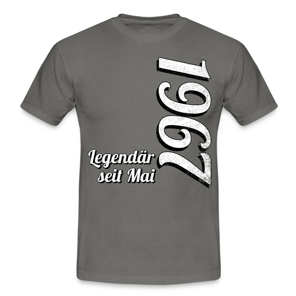Geburtstags Geschenk Shirt Legendär seit Mai 1967 T-Shirt - graphite grey