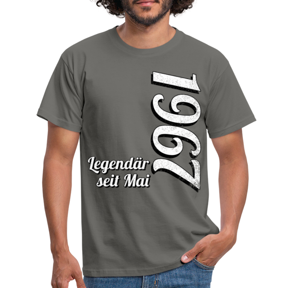 Geburtstags Geschenk Shirt Legendär seit Mai 1967 T-Shirt - graphite grey