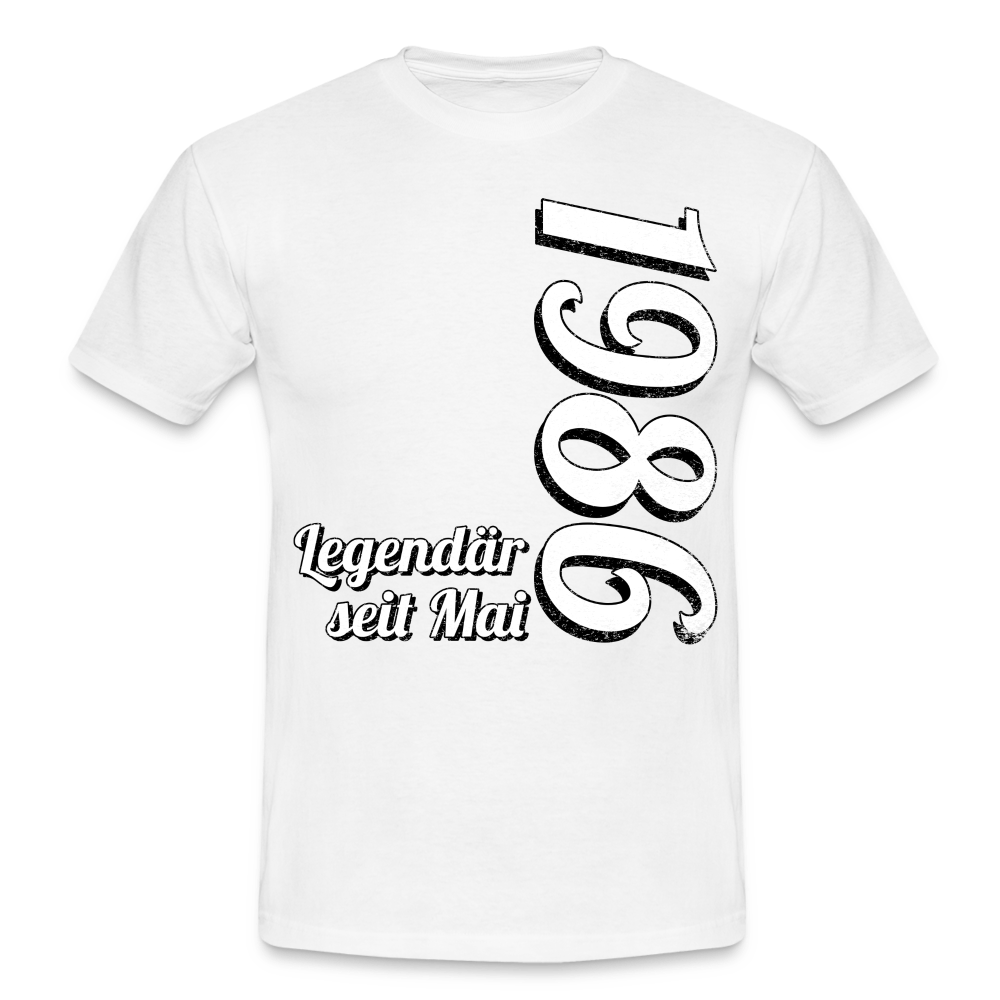 Geburtstags Geschenk Shirt Legendär seit Mai 1986 T-Shirt - white