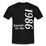 Geburtstags Geschenk Shirt Legendär seit Mai 1986 T-Shirt - black