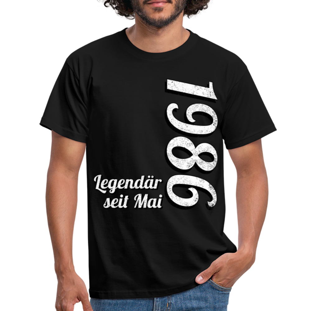 Geburtstags Geschenk Shirt Legendär seit Mai 1986 T-Shirt - black