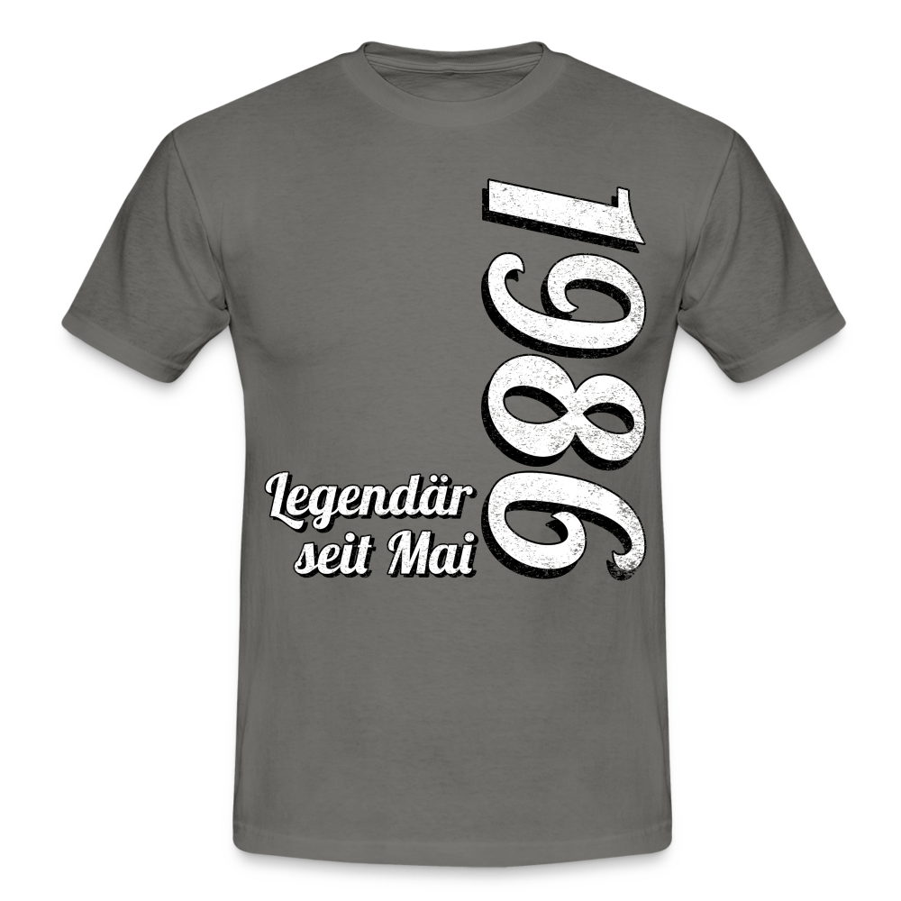 Geburtstags Geschenk Shirt Legendär seit Mai 1986 T-Shirt - graphite grey