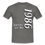 Geburtstags Geschenk Shirt Legendär seit Mai 1986 T-Shirt - graphite grey