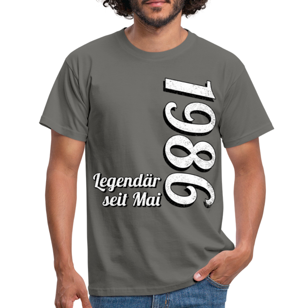 Geburtstags Geschenk Shirt Legendär seit Mai 1986 T-Shirt - graphite grey