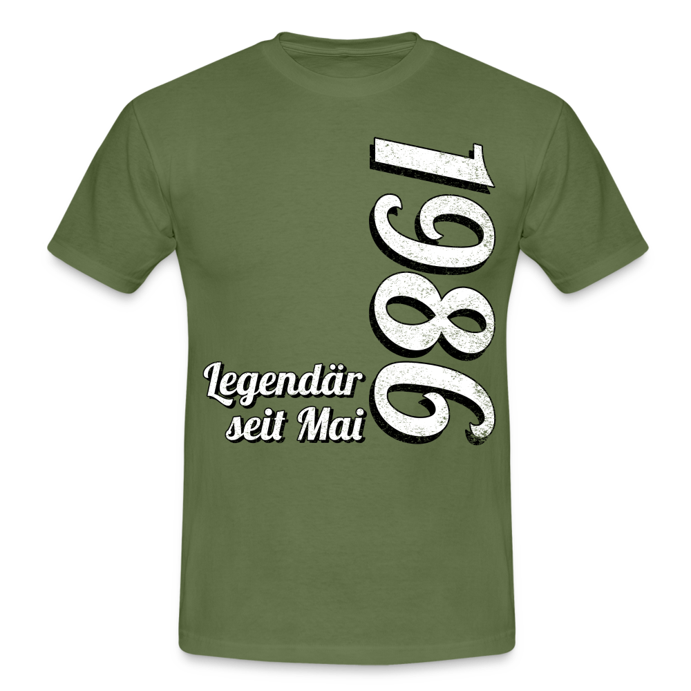 Geburtstags Geschenk Shirt Legendär seit Mai 1986 T-Shirt - military green