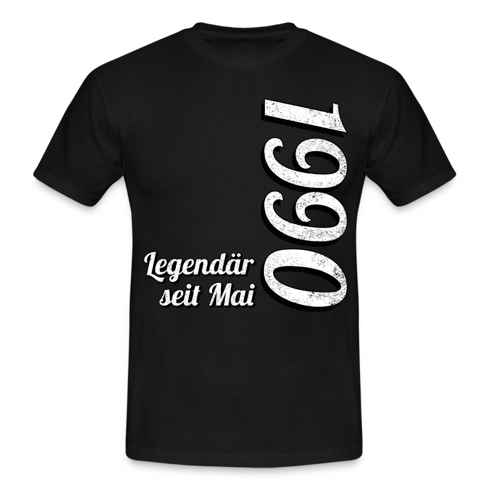 Geburtstags Geschenk Shirt Legendär seit Mai 1990 T-Shirt - black