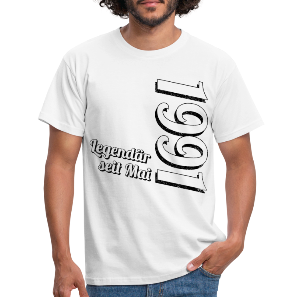 Geburtstags Geschenk Shirt Legendär seit Mai 1991 T-Shirt - white