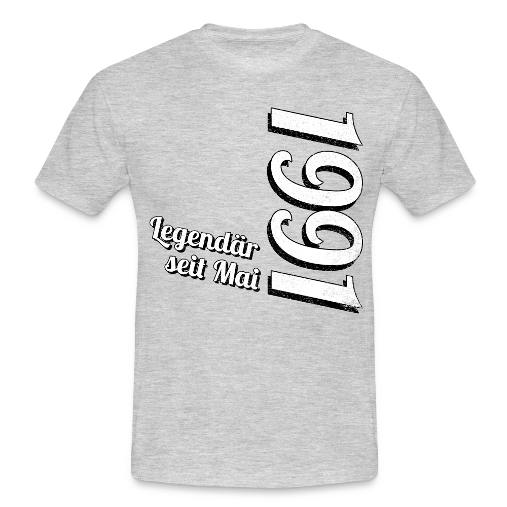 Geburtstags Geschenk Shirt Legendär seit Mai 1991 T-Shirt - heather grey