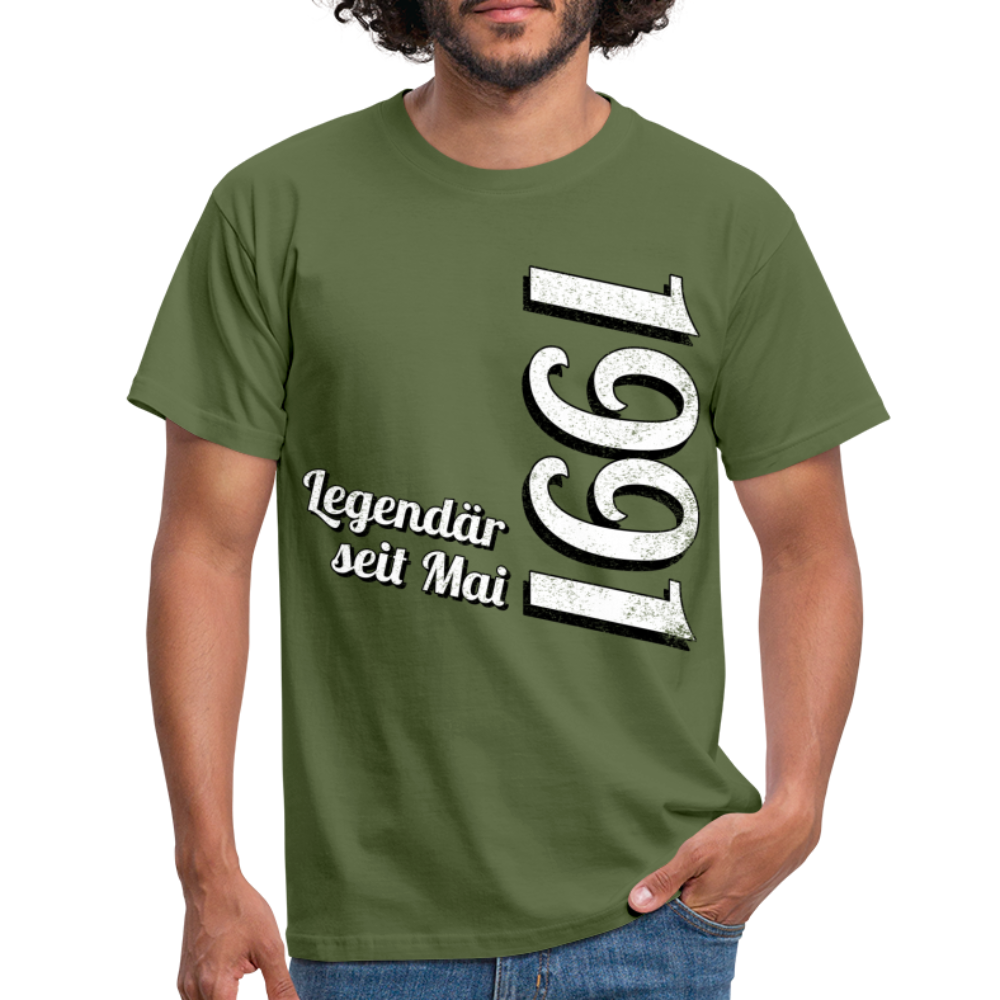 Geburtstags Geschenk Shirt Legendär seit Mai 1991 T-Shirt - military green