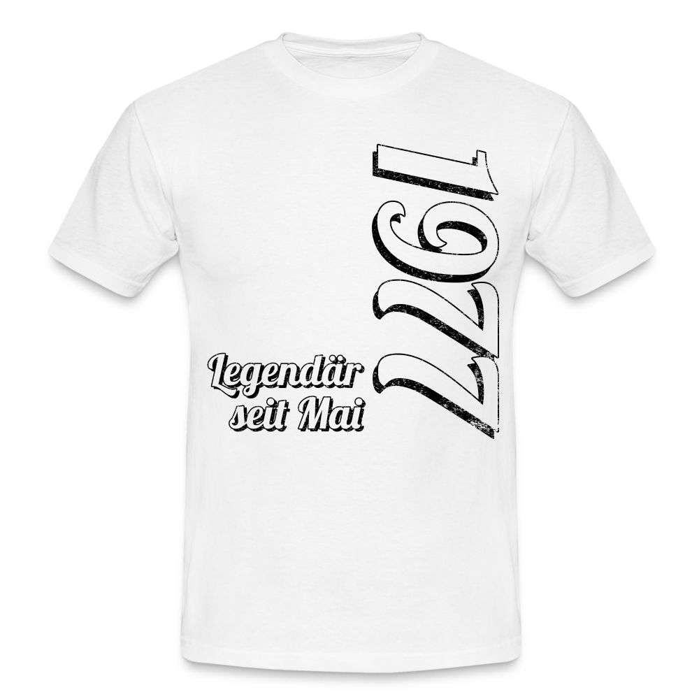 Geburtstags Geschenk Shirt Legendär seit Mai 1977 T-Shirt - white