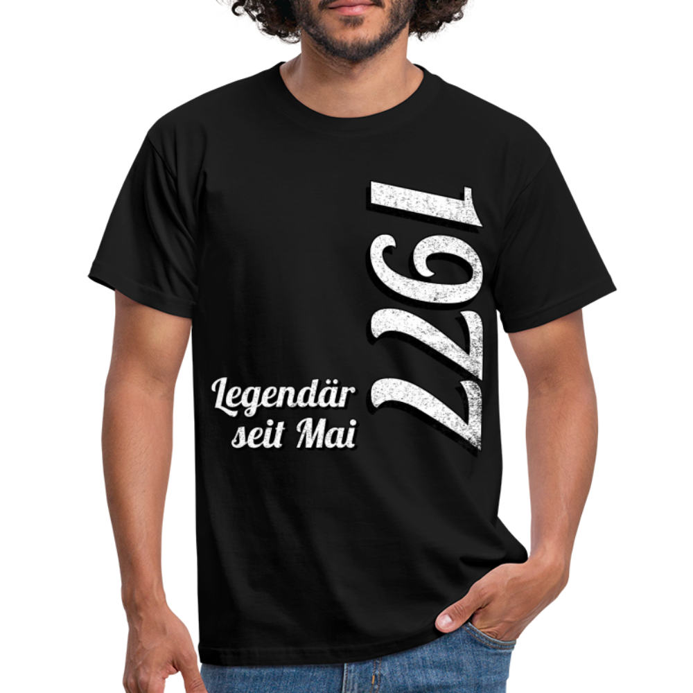 Geburtstags Geschenk Shirt Legendär seit Mai 1977 T-Shirt - black
