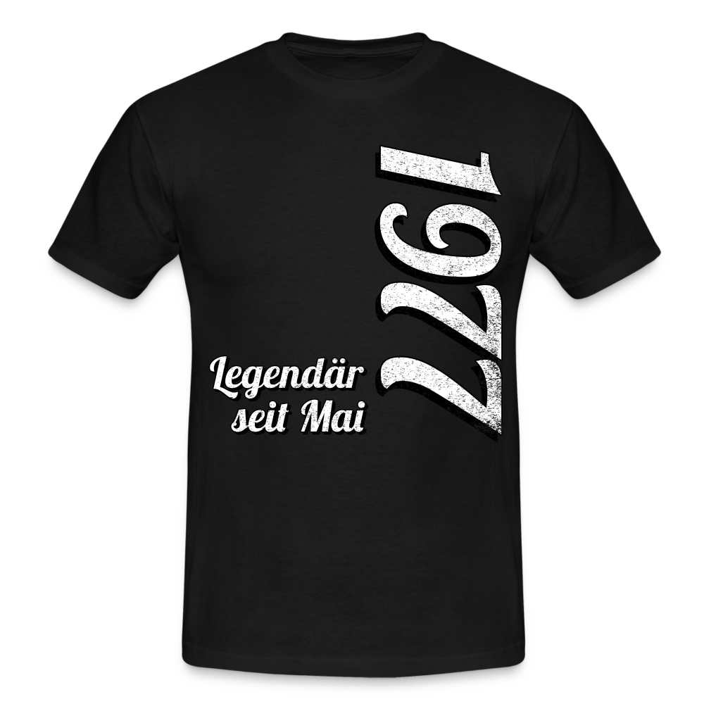 Geburtstags Geschenk Shirt Legendär seit Mai 1977 T-Shirt - black