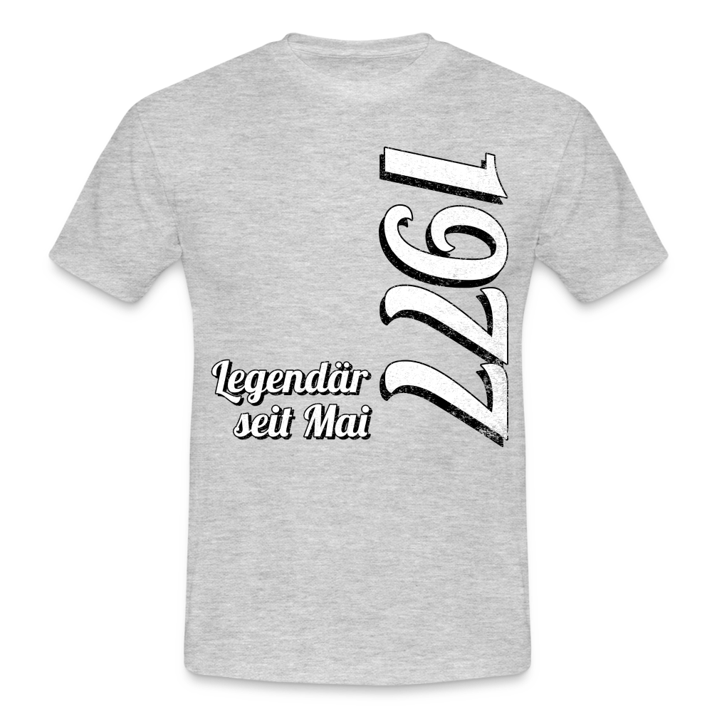 Geburtstags Geschenk Shirt Legendär seit Mai 1977 T-Shirt - heather grey