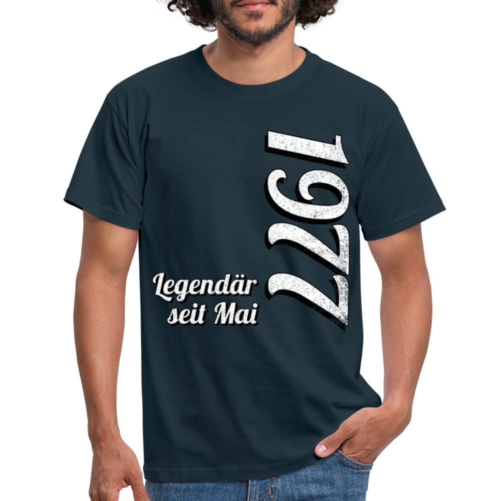Geburtstags Geschenk Shirt Legendär seit Mai 1977 T-Shirt - navy