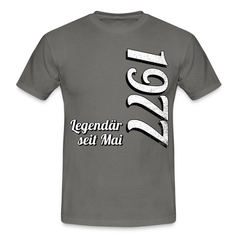 Geburtstags Geschenk Shirt Legendär seit Mai 1977 T-Shirt - graphite grey