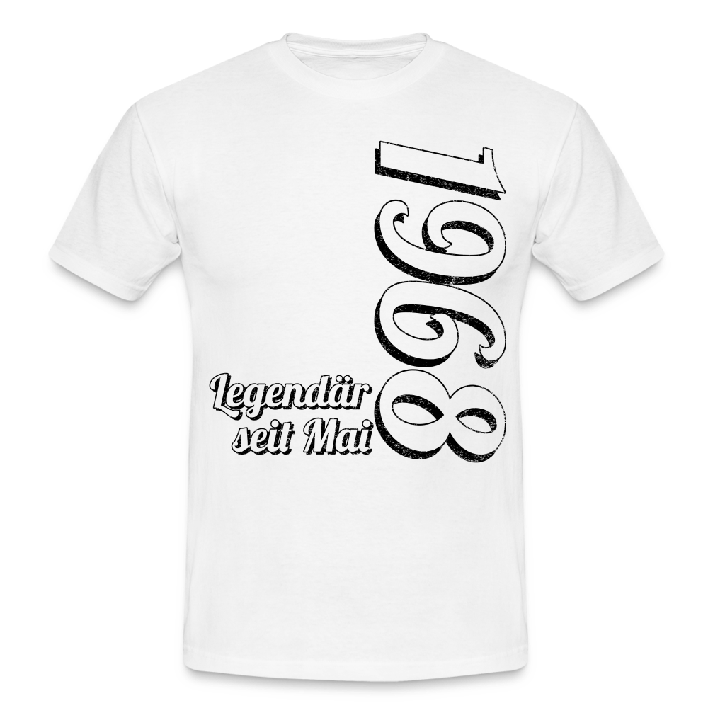 Geburtstags Geschenk Shirt Legendär seit Mai 1968 T-Shirt - white