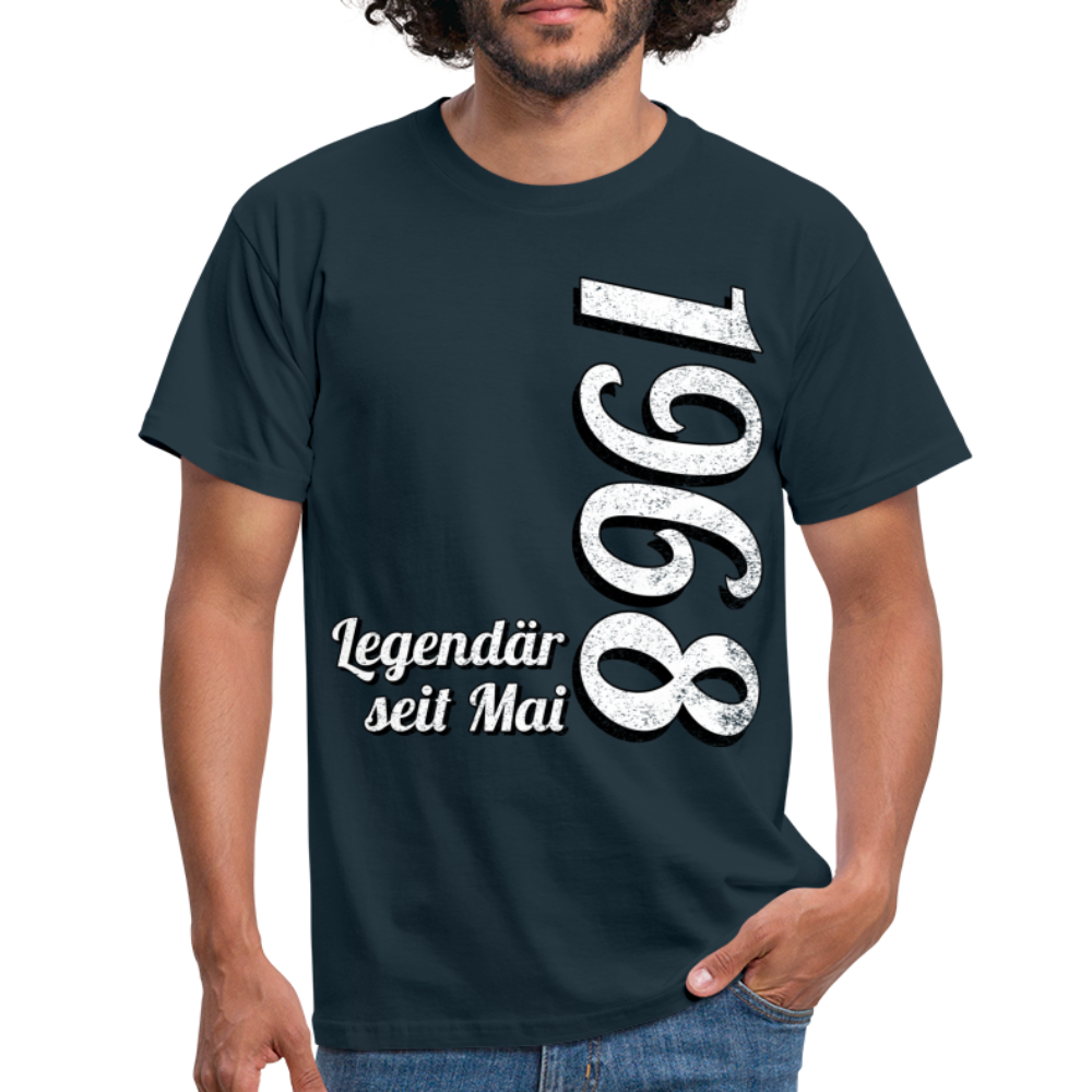 Geburtstags Geschenk Shirt Legendär seit Mai 1968 T-Shirt - navy