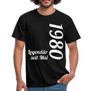 Geburtstags Geschenk Shirt Legendär seit Mai 1980 T-Shirt - black