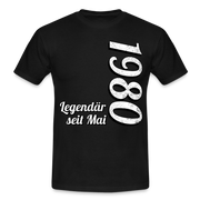 Geburtstags Geschenk Shirt Legendär seit Mai 1980 T-Shirt - black