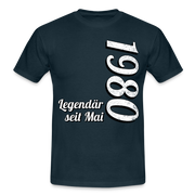 Geburtstags Geschenk Shirt Legendär seit Mai 1980 T-Shirt - navy