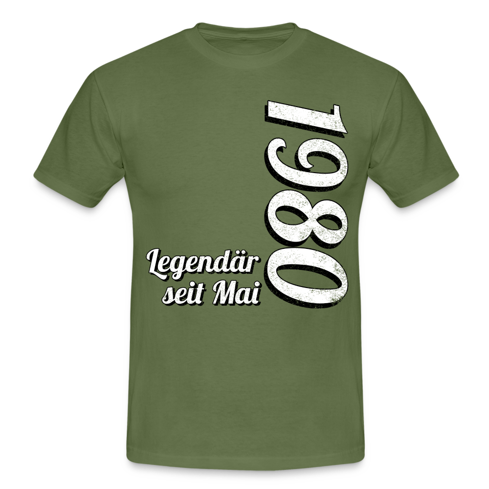 Geburtstags Geschenk Shirt Legendär seit Mai 1980 T-Shirt - military green