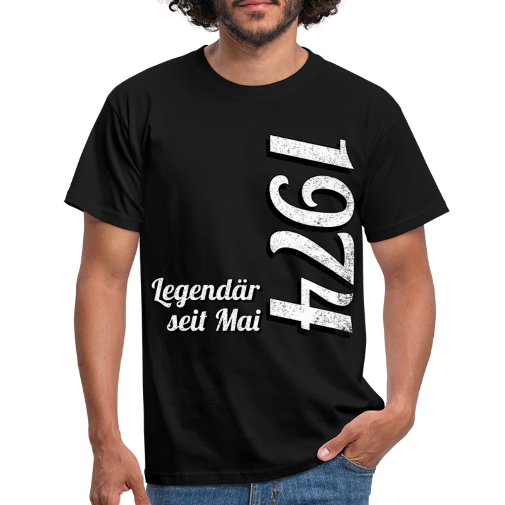 Geburtstags Geschenk Shirt Legendär seit Mai 1974 T-Shirt - black