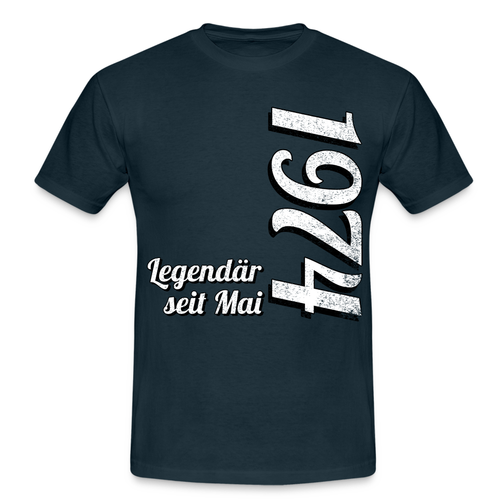 Geburtstags Geschenk Shirt Legendär seit Mai 1974 T-Shirt - navy